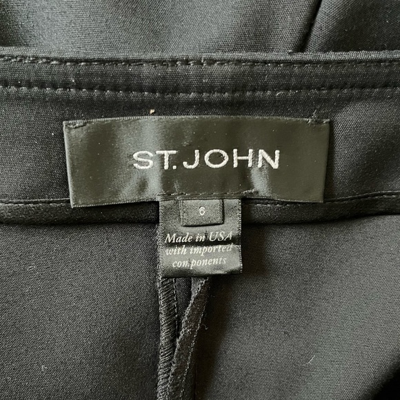 S.John Black Split Hem Slim High Rise Ankle Trousers - Picture 9 of 9